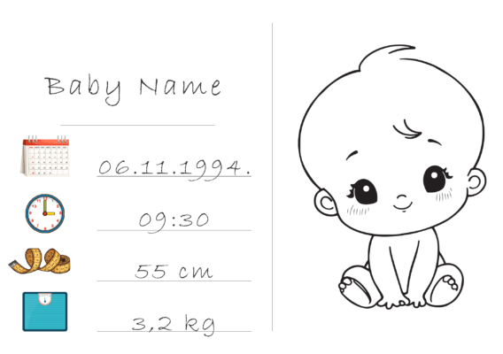 Personalized Baby Memory Card