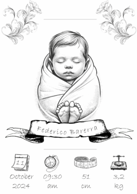 Personalized Baby Memory Card